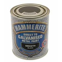 Hammerite 5097049 750ml Direct to Galvanised Metal Paint - Black