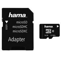 Hama 16GB Class 10 Micro SDHC Memory Card with SD Adapter