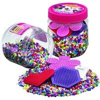 Hama Beads and Pegboards in Tub (Pink)