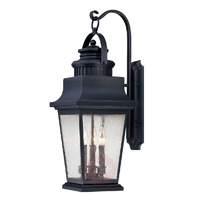 Hanging outdoor wall light Barrister in black