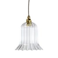 handcrafted fluted glass tulip light