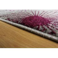 Havana Dandelion Print Purple Modern Rugs 70 cm x 240 cm (2\'4\