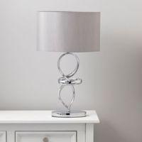 Hadwick Twisted Silver Chrome Effect Table Lamp