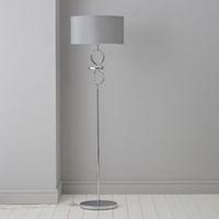 Hadwick Twisted Silver Chrome Effect Floor Lamp