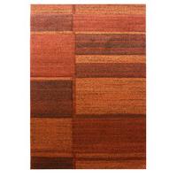 Havana Patchwork Terracotta Contemporary Rugs 70 cm x 140 cm (2\'4\