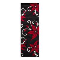 havana floral black and red contemporary rugs 70 cm x 240 cm 24 x 710