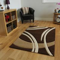 Havana Swirl Brown Contemporary Rugs 180 cm x 270 cm (5\'11\