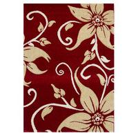 Havana Red Beige Large Flower Rug - 914-RedBeige Havana 110 cm x 160 cm (3\'7\