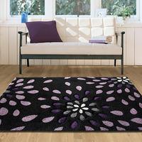 Havana Petal Purple Contemporary Rugs 110 cm x 160 cm (3\'7\