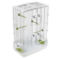 Hagen Vision Bird Cage for Medium Birds (M02) - White: 61 x 38 x 87.5 cm (L x W x H)