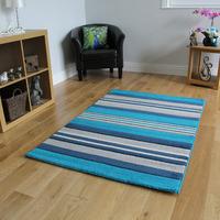 Havana Blue Navy Stripe Lounge Mats - 917-Teal Havana 70 cm x 140 cm (2\'4\