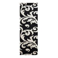 havana damask black modern rugs 70 cm x 240 cm 24 x 710