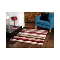 Hand-carved Broad Striped Design Rug