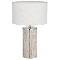 hampton wooden column lamp on grey wash