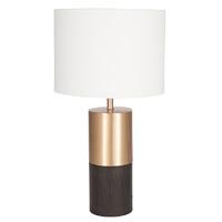 Haiyan Table Lamp in Gold with White Handloom Shade