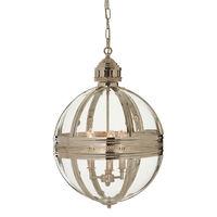 Hampstead Pendant Light Iron Glass Nickel Finish