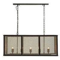 hampstead pendant light iron gauze antique black gold finish