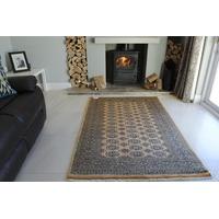 Hand Tuft Gold Pakistan Mori Wool Rug