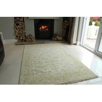 Hand Made Cream Oriental Tonal Wool Rug