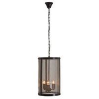 Hampstead Pendant Light Iron Gauze Antique Black Gold Finish