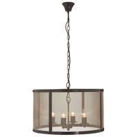 hampstead pendant light iron gauze antique black gold finish