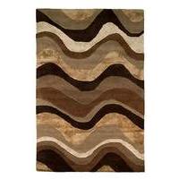 hand carved wool wave rug