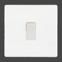 Hartland cfx colours 1 Gang 10A 2 Way Switch Bright White - 7WCR21WHW