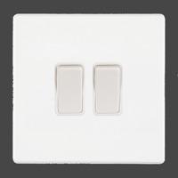 hartland cfx colours 2 gang 10a 2 way switch bright white 7wcr22whw