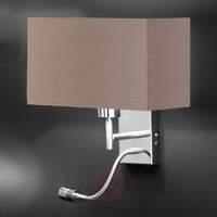 Handsome wall light Kempten with reading arm