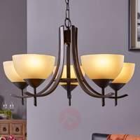 Hanging light Janos with 5 glass shades