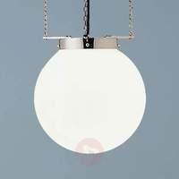 Hanging light in the Bauhaus style, nickel, 30 cm