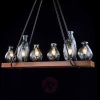 Hanging light Flask with glass bottles