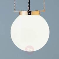 Hanging light in the Bauhaus style, brass, 35 cm