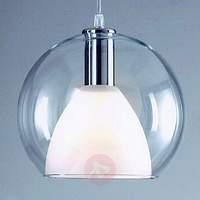 Hanging light BOLA with two glass lampshades