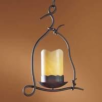 Hanging light CANDELA with deceptively real candle
