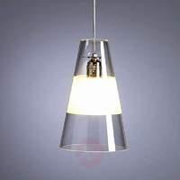 Hanging light by Schnepel, clear glass, matt ring