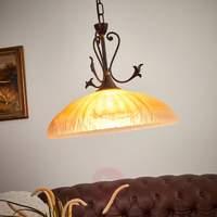 hanging light armelle with an alabaster look