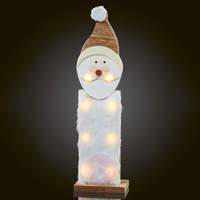 Handsome LED wooden Santa Claus
