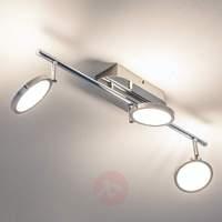 Hazel 3-light LED ceiling lamp in chrome
