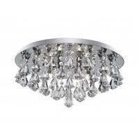 hanna 8 lamp semi flush ceiling light finished in chrome