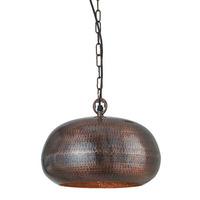 hammered antique bronze finish elipse beaten ceiling pendant