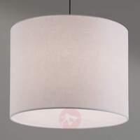 Hanging light Artak with a white fabric lampshade