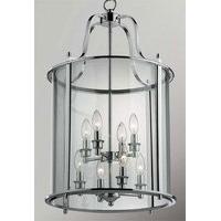 Hakka Large Polished Chrome 8 Light Round Hanging Ceiling Lantern