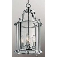 Hakka Medium Polished Chrome 4 Light Round Hanging Lantern