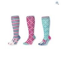 harry hall girls superstar pony 3pk junior socks colour mixed