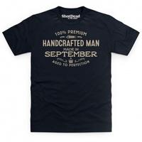 handcrafted man made in september t shirt