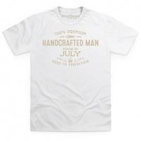 handcrafted man made in july t shirt