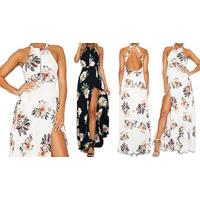 Halter Neck Summer Maxi Dress - 2 Styles