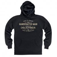handcrafted man made in december hoodie