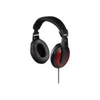 hama over ear headphones blackred 2m cord